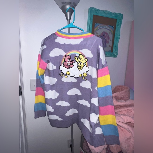 Truffle Shuffle Care Bears Cloud Knitted Cardigan 🌈☁️ 🐻 💖💜 - Picture 5 of 10